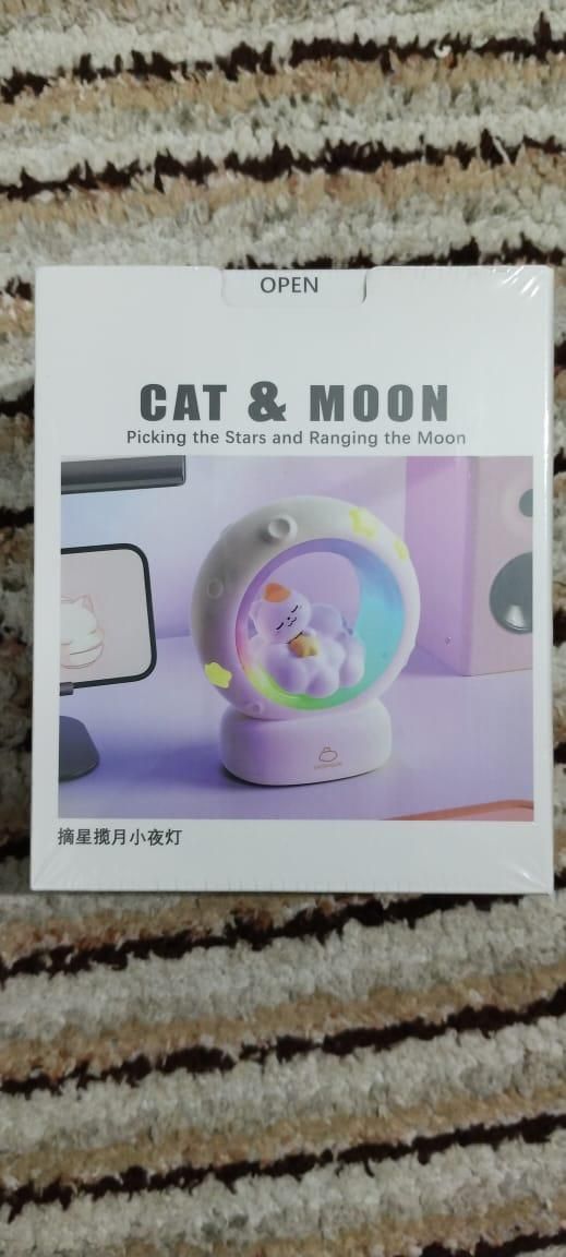 Moon LED Night Lamp with 3 Brightness Modes & Touch Control